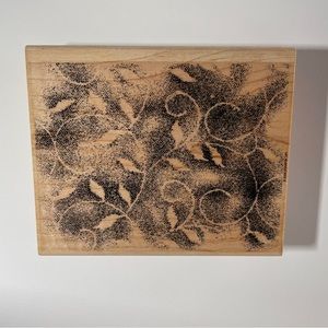 Stampin Up “Fine Lace” 5x6 Wood Mounted Rubber Stamp Block